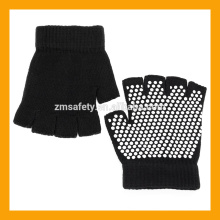 Slip-Free Texturizing Beads Black Fingerless Acrylic Yoga Gloves